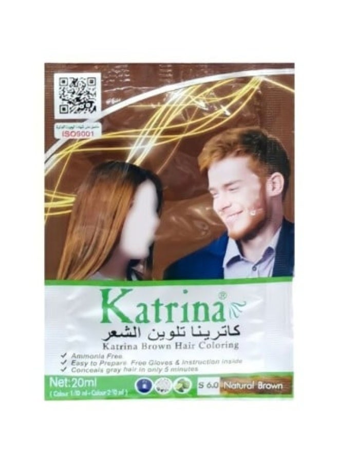 Hair Coloring Shampoo for Men and Women, Natural Dark Brown